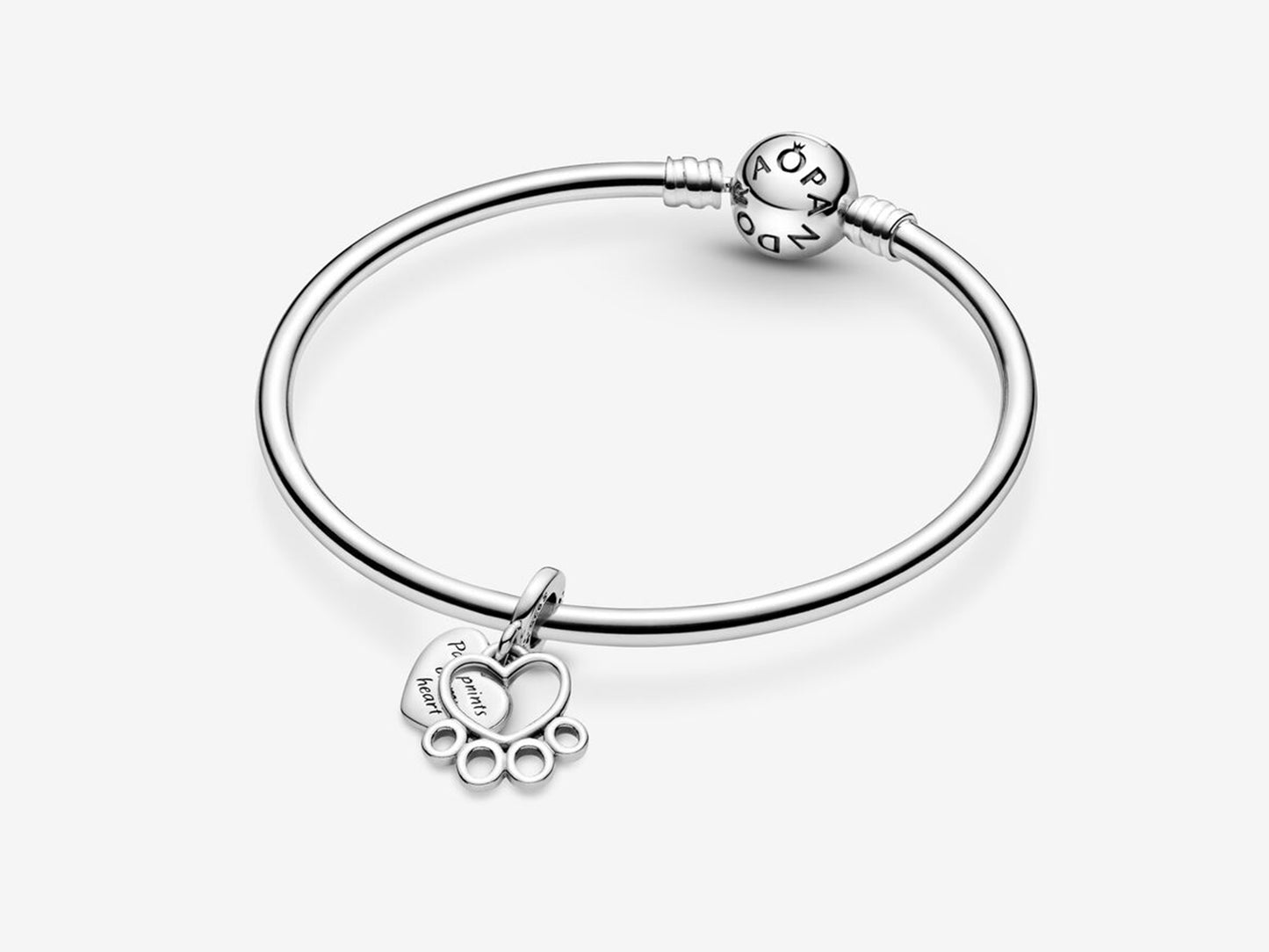 Hearts & Paw Print Dangle Charm