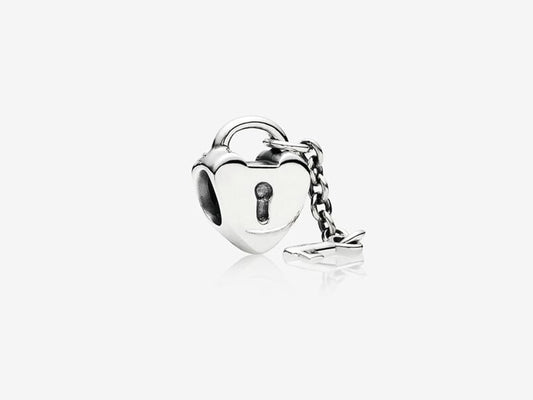 Heart's Copper Key Charm