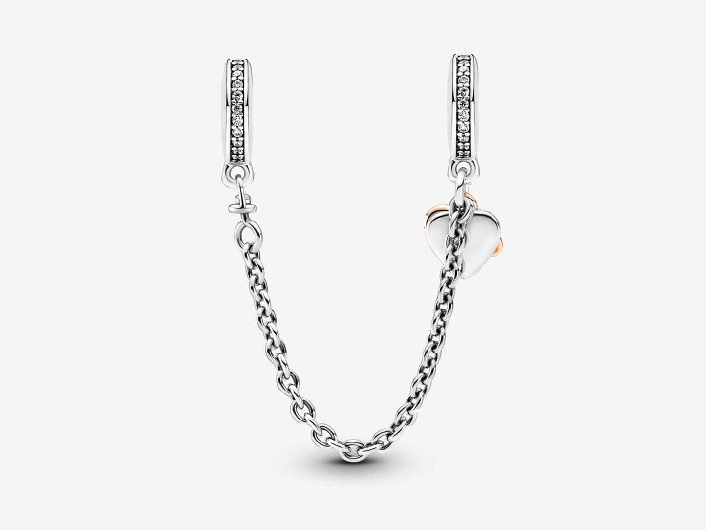 Family Heart Safety Chain Charm