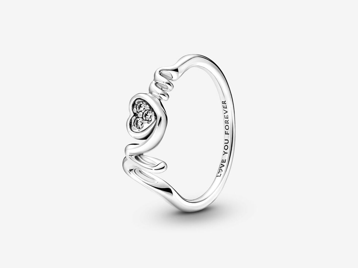Mom Pavé Heart Ring