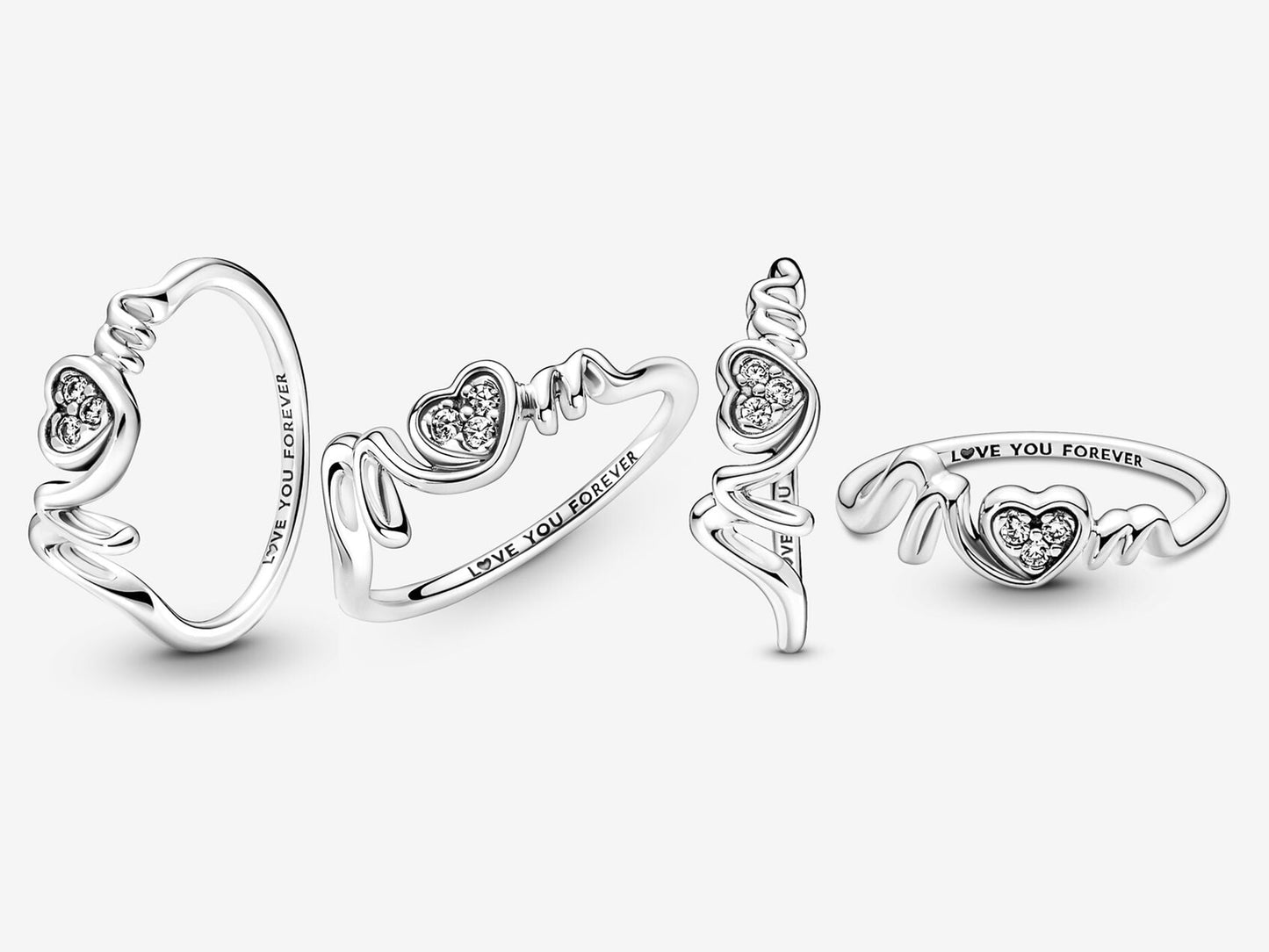 Mom Pavé Heart Ring