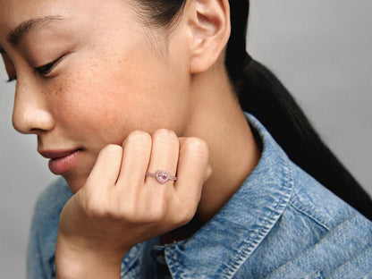 Sparkling Elevated Heart Ring