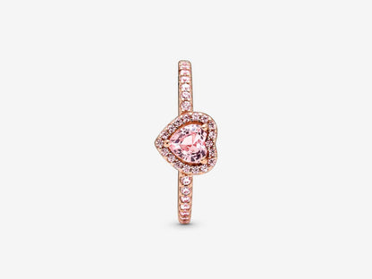 Sparkling Elevated Heart Ring