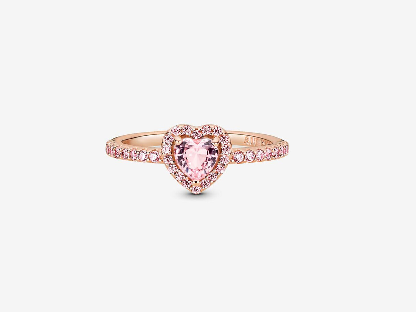 Sparkling Elevated Heart Ring