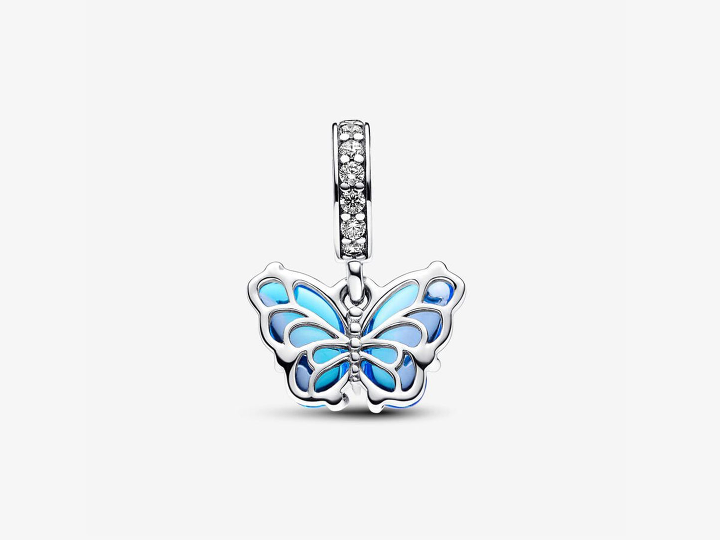 Blue Murano Glass Butterfly Dangle Charm