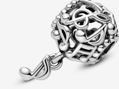 Openwork Music Notes Charm