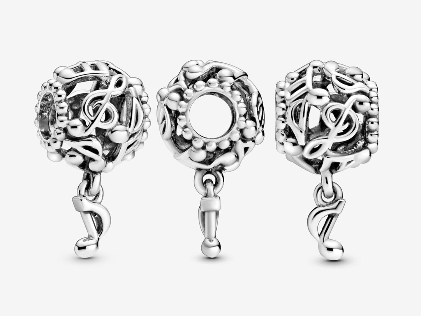 Openwork Music Notes Charm
