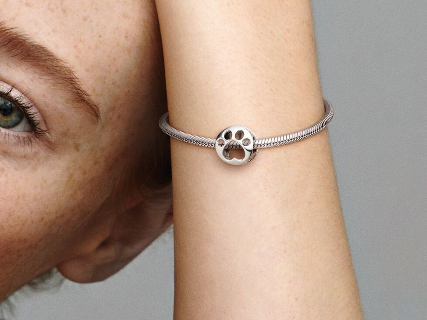 Openwork Paw Print Charm