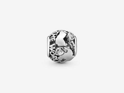 Hollow World Globe Charm