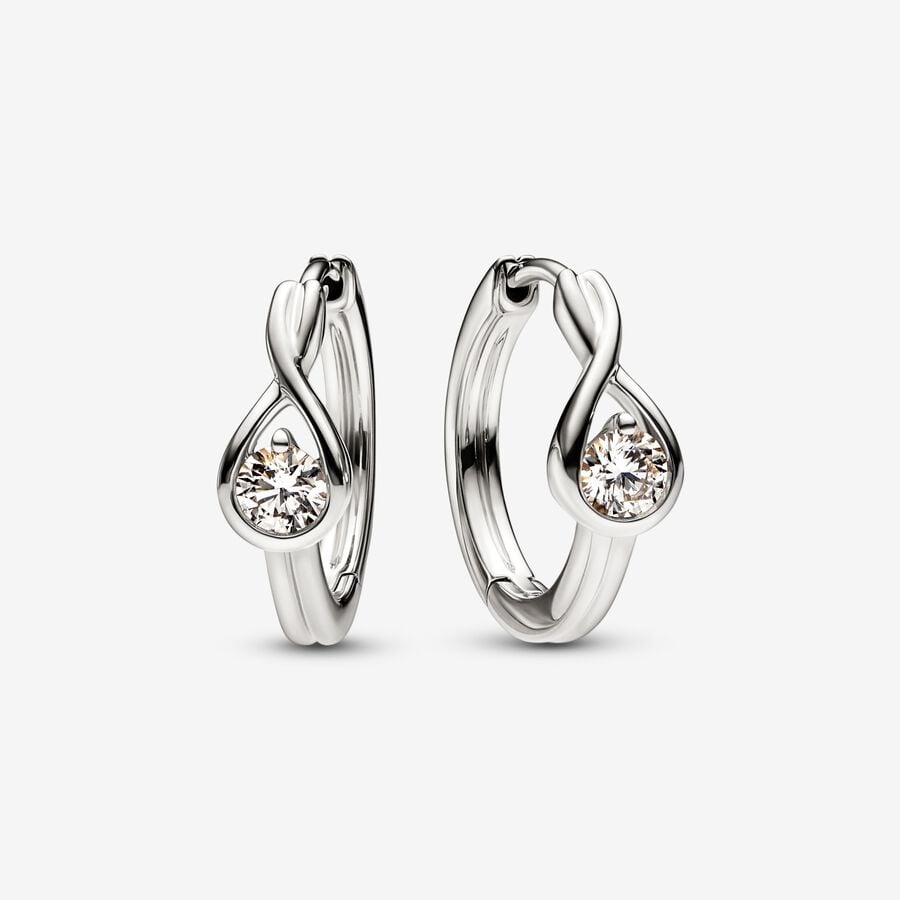 Lab-grown Diamond Hoop Earrings 0.50 carat tw 14k White Gold