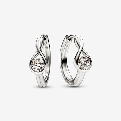 Lab-grown Diamond Hoop Earrings 0.50 carat tw 14k White Gold
