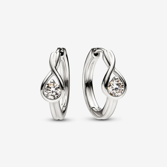Lab-grown Diamond Hoop Earrings 0.50 carat tw 14k White Gold