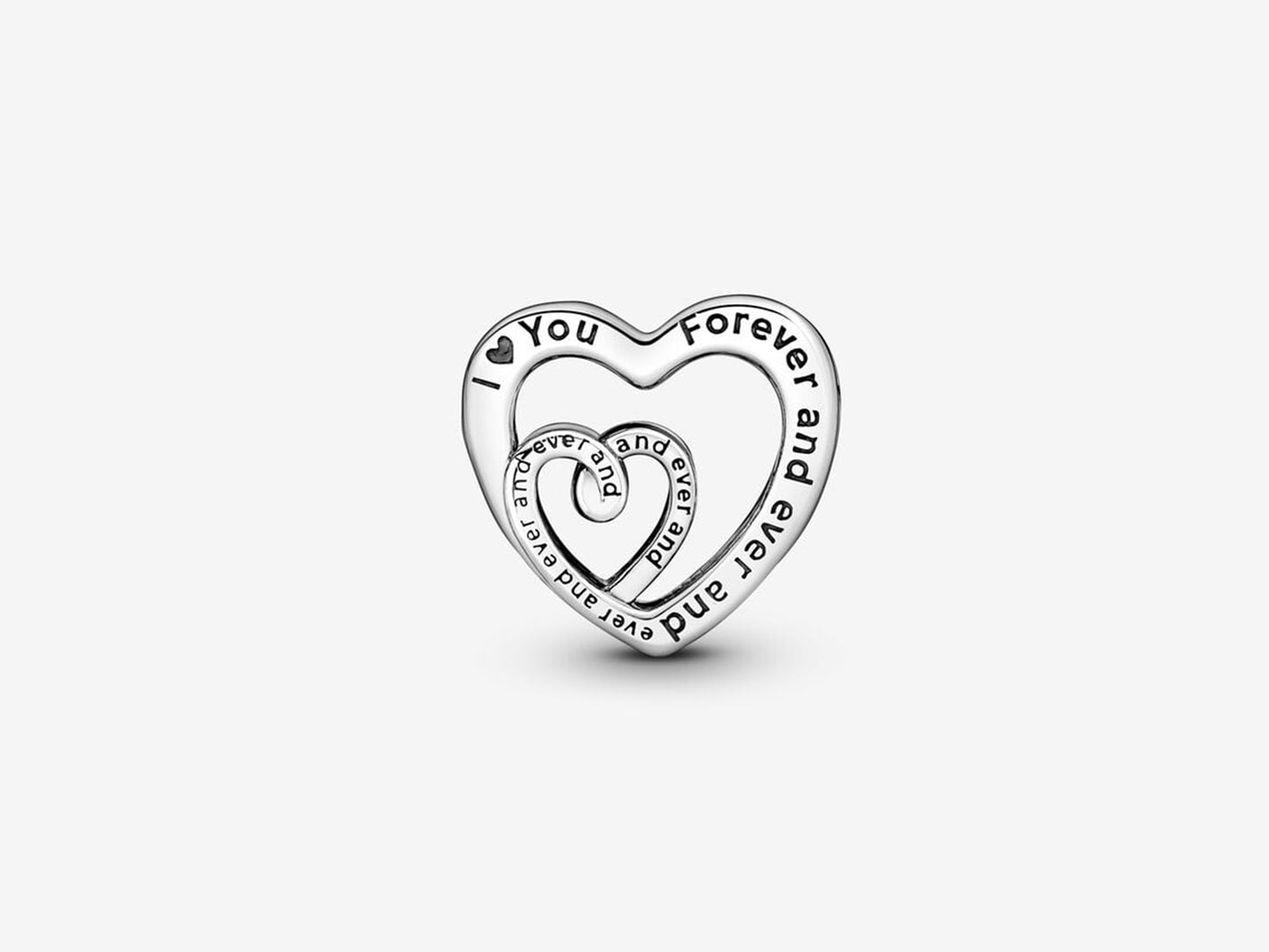 Entwined Infinite Hearts Charm