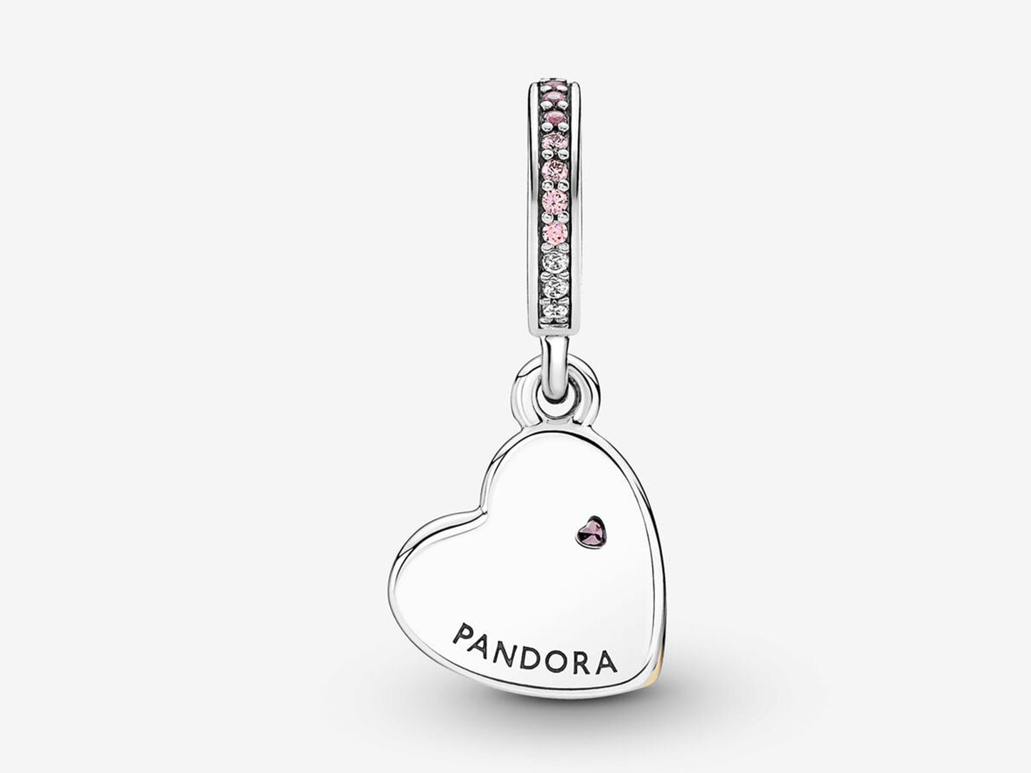 Entwined Infinite Hearts Double Dangle Charm