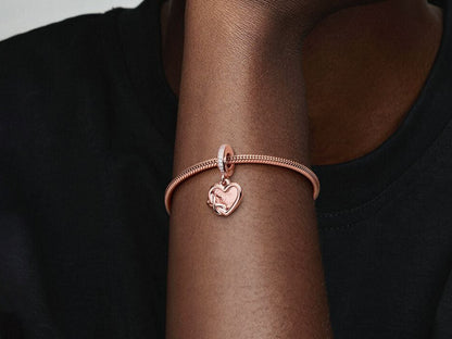 Love You Infinity Heart Dangle Charm