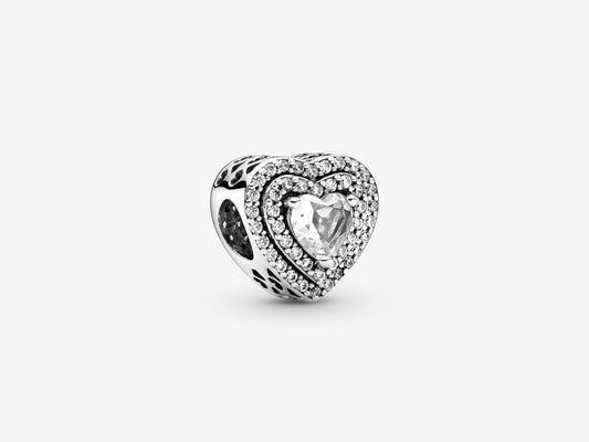 Sparkling Leveled Hearts Charm