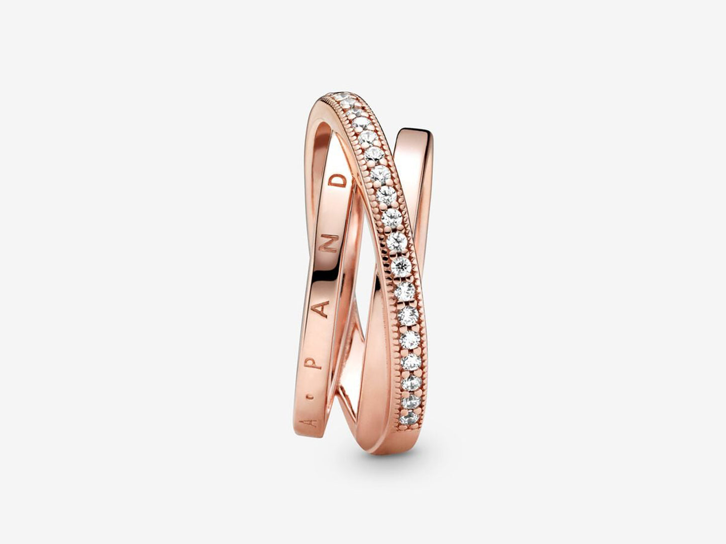 Crossover Pavé Triple Band Ring