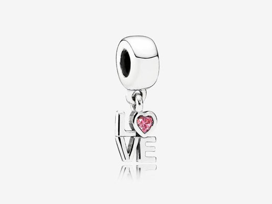 LOVE Gemstone Charm
