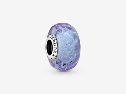 Wavy Lavender Murano Glass Charm