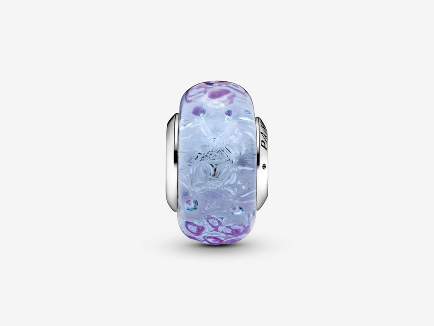 Wavy Lavender Murano Glass Charm