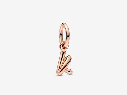 Letter K Script Alphabet Dangle Charm