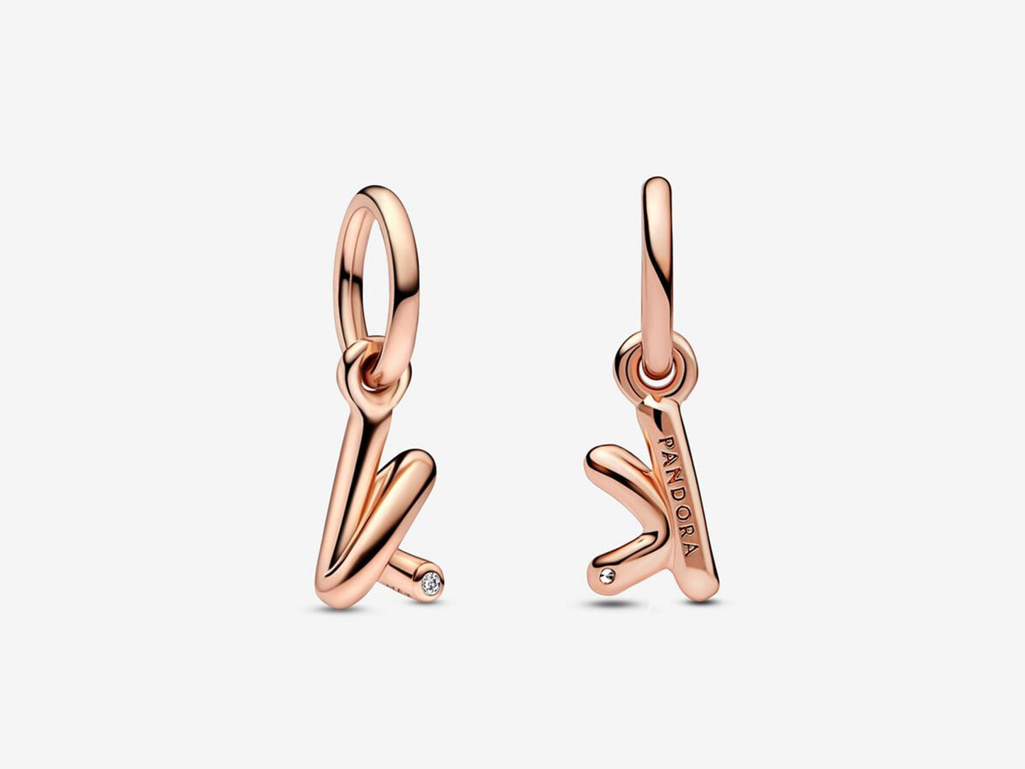 Letter K Script Alphabet Dangle Charm