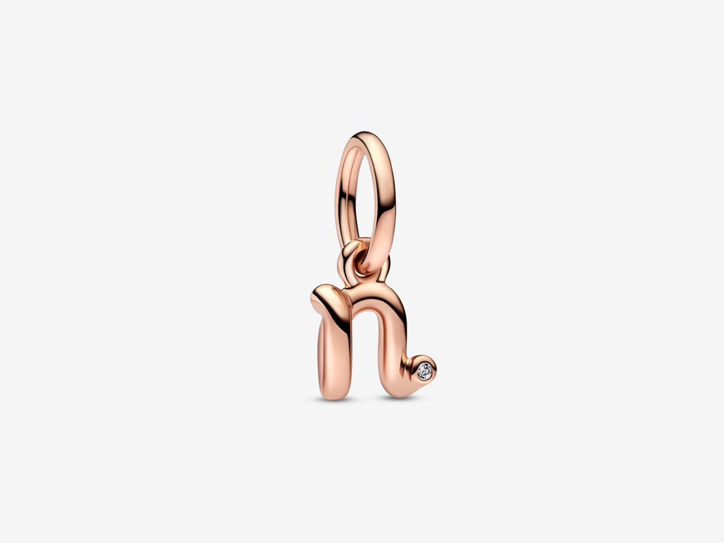 Letter N Script Alphabet Dangle Charm