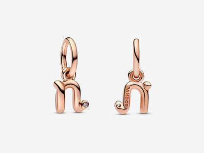 Letter N Script Alphabet Dangle Charm