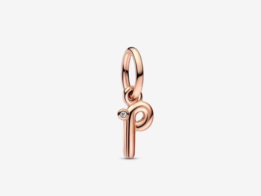 Letter P Script Alphabet Dangle Charm