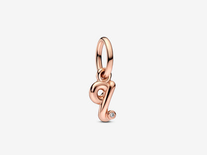 Letter Q Script Alphabet Dangle Charm