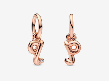 Letter Q Script Alphabet Dangle Charm