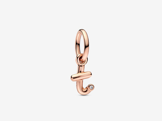 Letter T Script Alphabet Dangle Charm