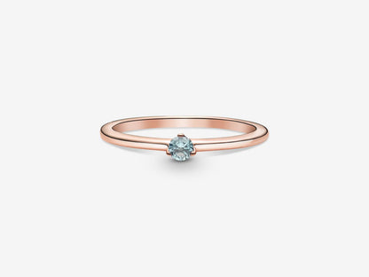 Light Blue Solitaire Ring