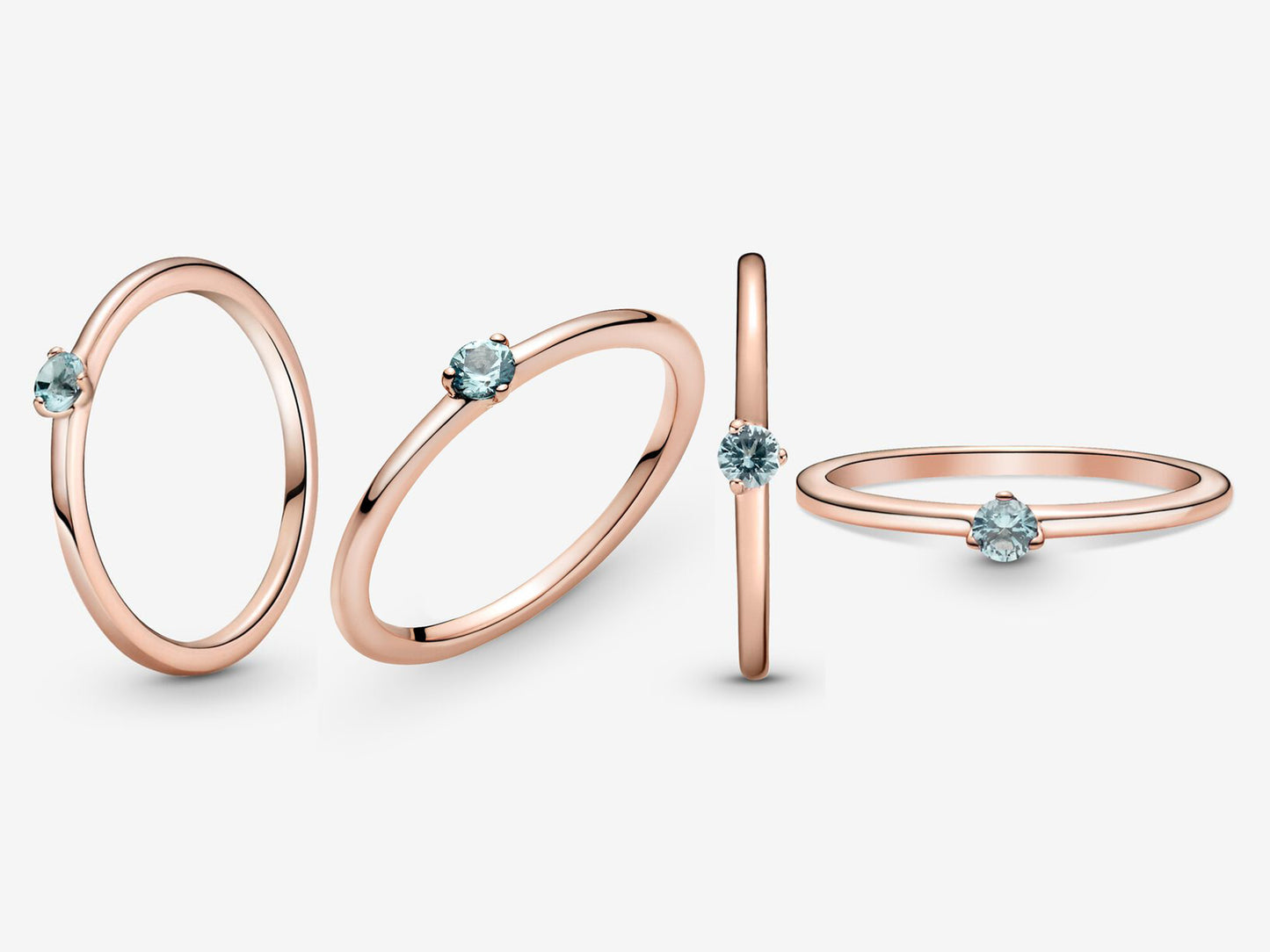 Light Blue Solitaire Ring
