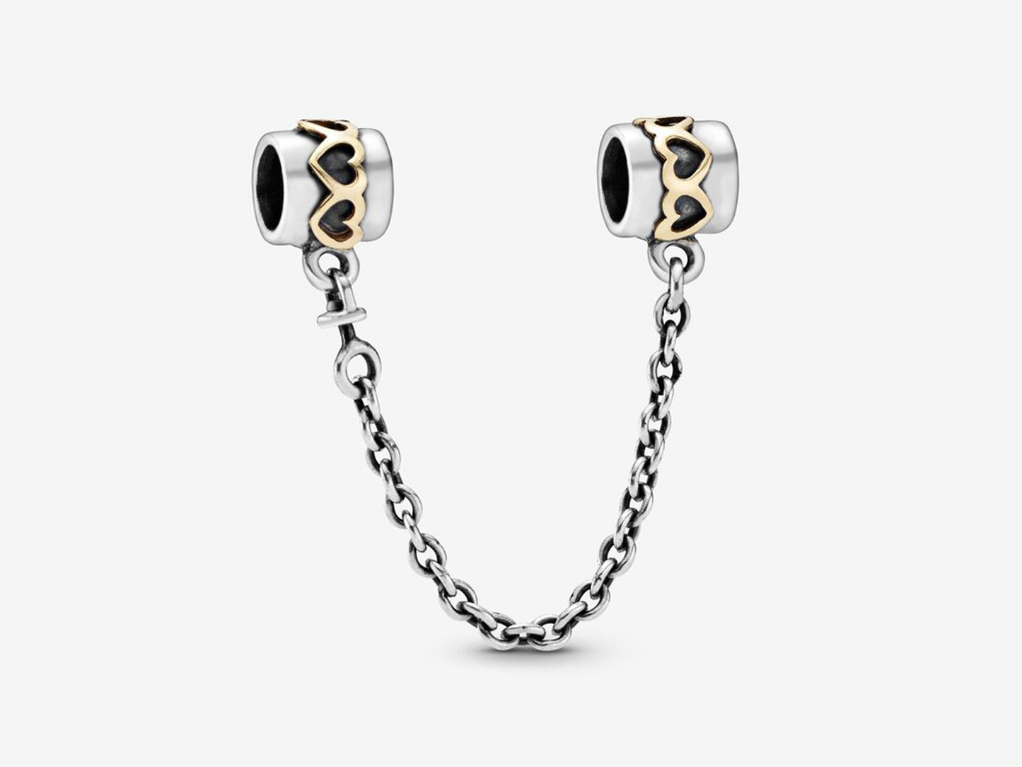 Linked Hearts Safety Chain Charm