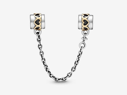 Linked Hearts Safety Chain Charm