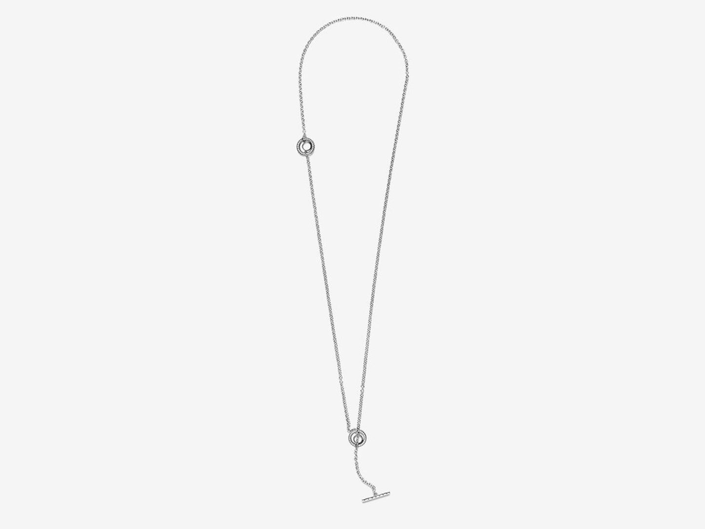 Heart Pavé Circle Necklace