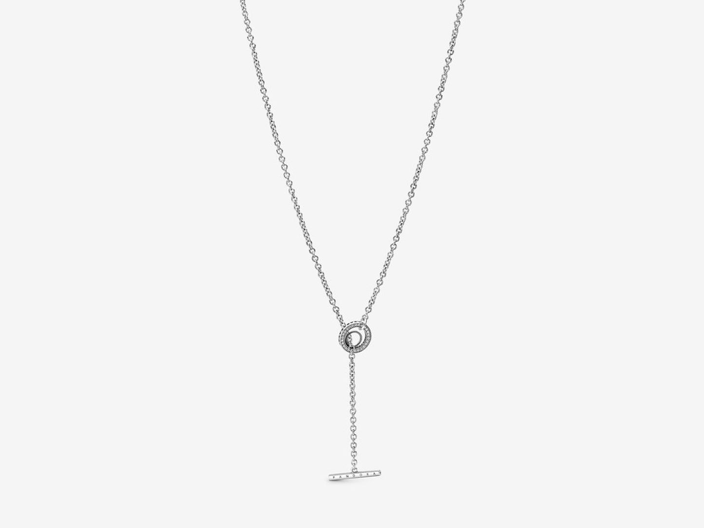 Heart Pavé Circle Necklace