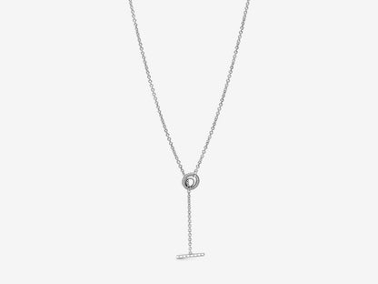 Heart Pavé Circle Necklace