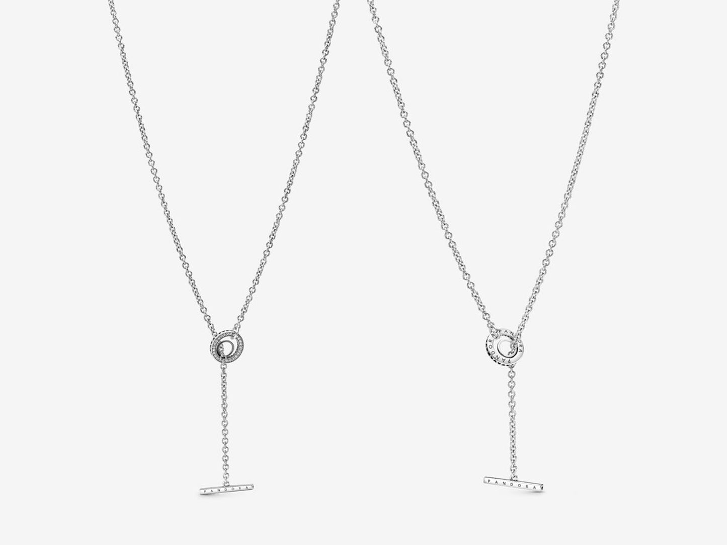 Heart Pavé Circle Necklace