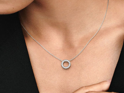 Pavé Circle Collier Necklace