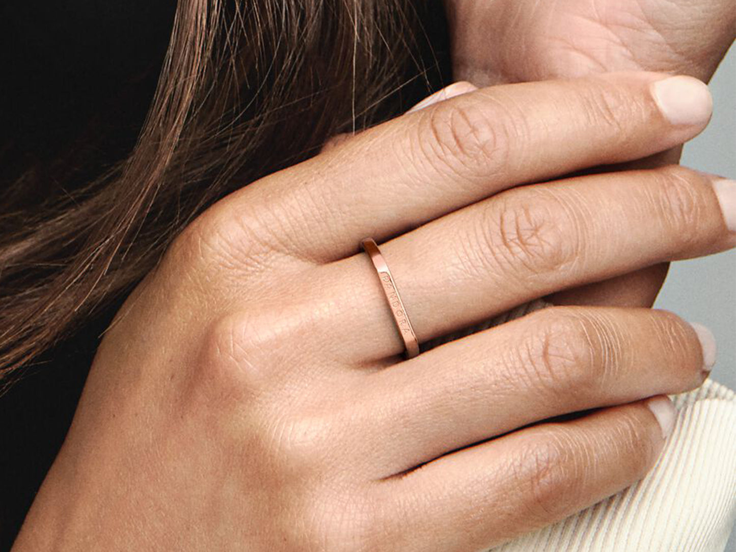 Geometric Love Texture Ring