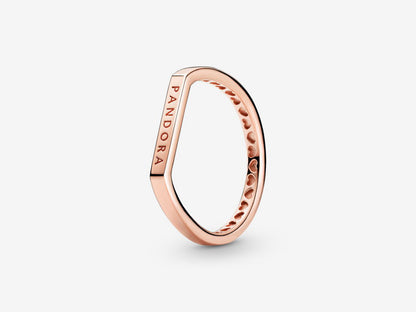 Geometric Love Texture Ring