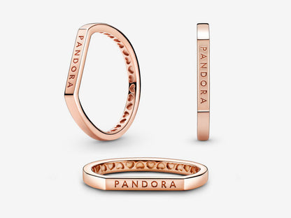 Geometric Love Texture Ring