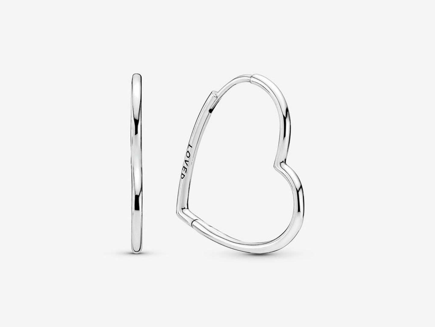 Asymmetrical Heart Hoop Earrings