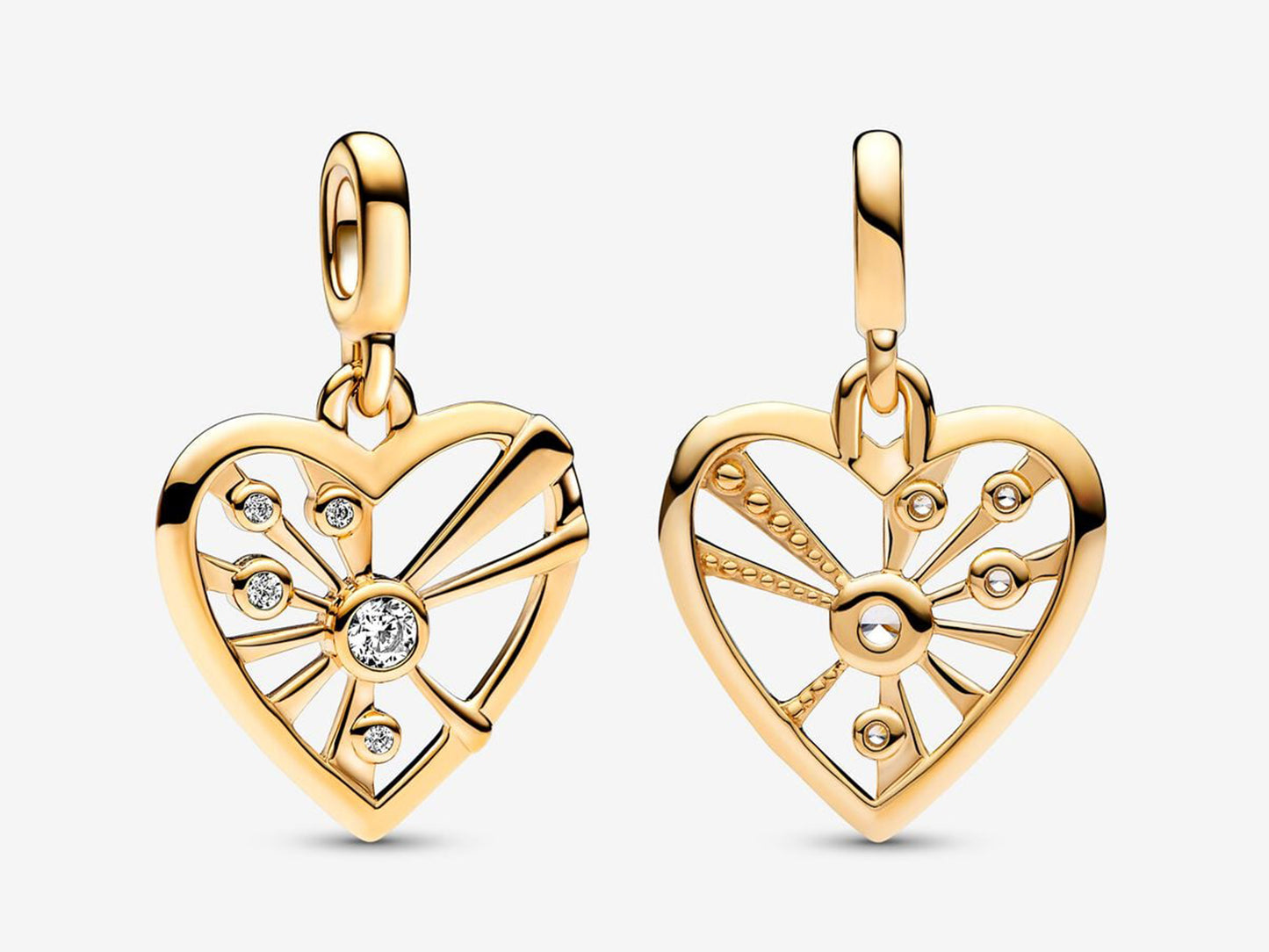 Heart & Rays Medallion Charm