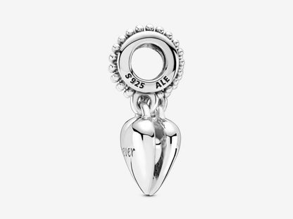 Aunt & Niece Split Heart Dangle Charm