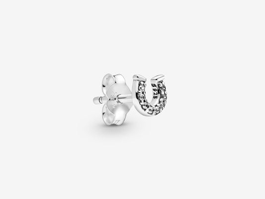 Lucky Horseshoe Solo Stud Earrings