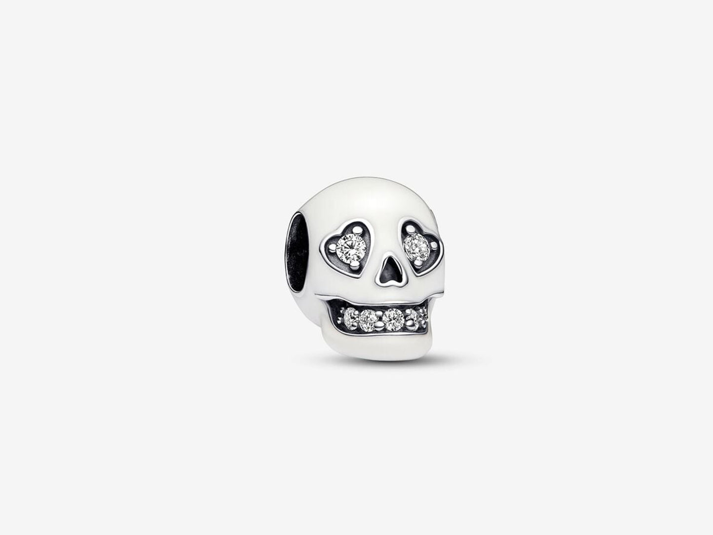Glow-in-the-dark Sparkling Skull Charm