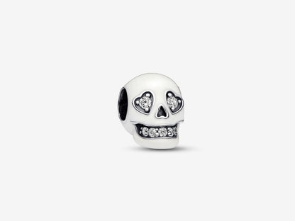 Glow-in-the-dark Sparkling Skull Charm